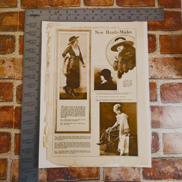 1918 Womens‎ Fashion Ready Made Apparel 1910s Original Vtg Magazine Page - Picture 3 of 7